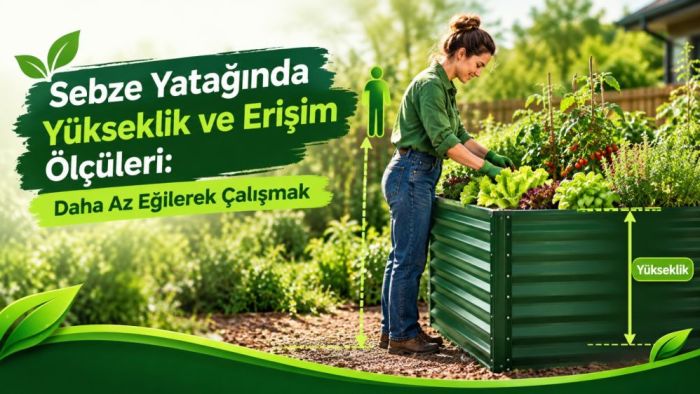 Sebze Yatağında Yükseklik ve Erişim Ölçüleri: Daha Az Eğilerek Çalışmak